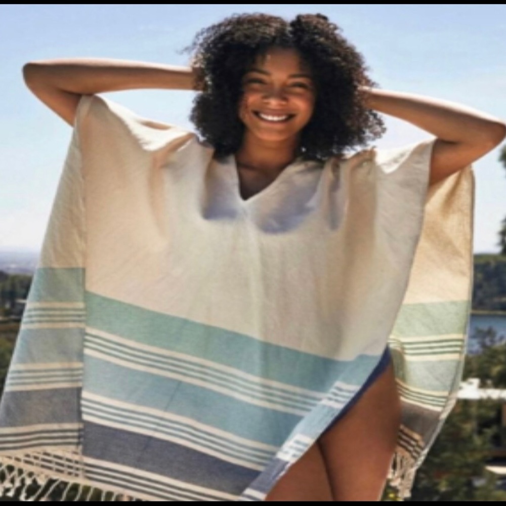 Fringe Pancho Swimsuit Coverup